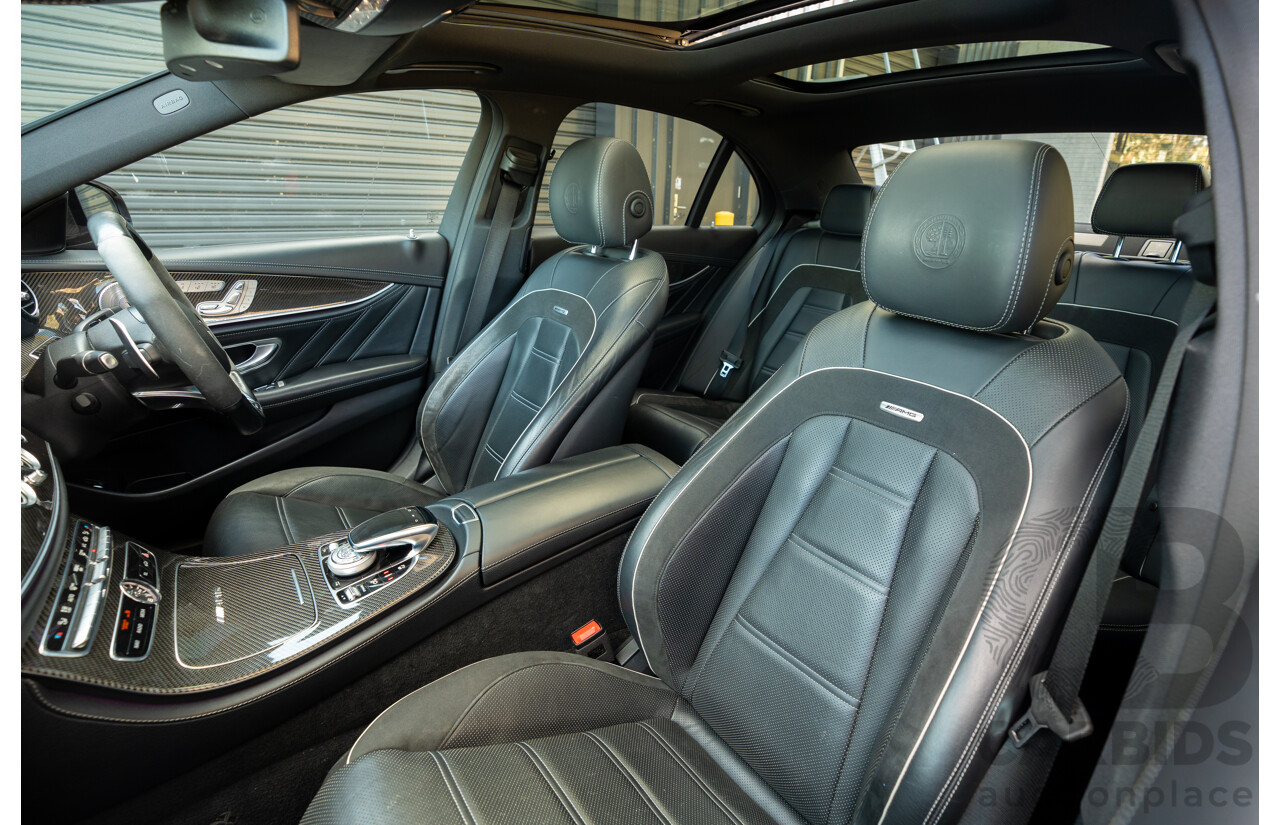 08/2018 Mercedes Benz E63 S AMG 4Matic+ (AWD) MY18 W213 4d Sedan Selenite Grey Metallic Twin Turbo V8 4.0L
