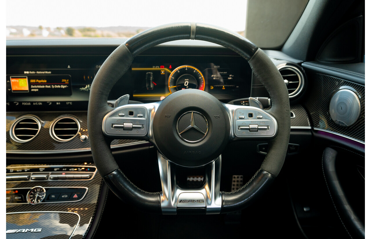 08/2018 Mercedes Benz E63 S AMG 4Matic+ (AWD) MY18 W213 4d Sedan Selenite Grey Metallic Twin Turbo V8 4.0L