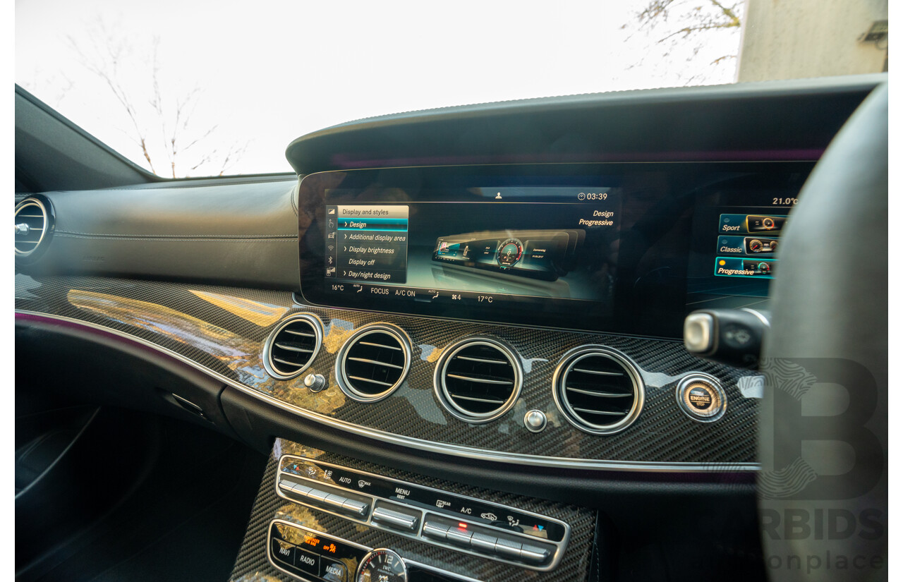 08/2018 Mercedes Benz E63 S AMG 4Matic+ (AWD) MY18 W213 4d Sedan Selenite Grey Metallic Twin Turbo V8 4.0L