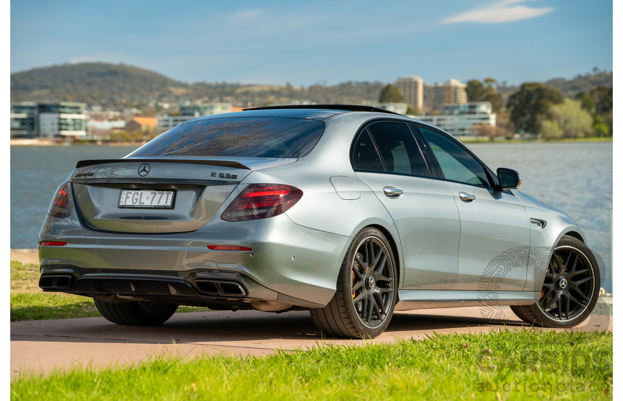 08/2018 Mercedes Benz E63 S AMG 4Matic+ (AWD) MY18 W213 4d Sedan Selenite Grey Metallic Twin Turbo V8 4.0L