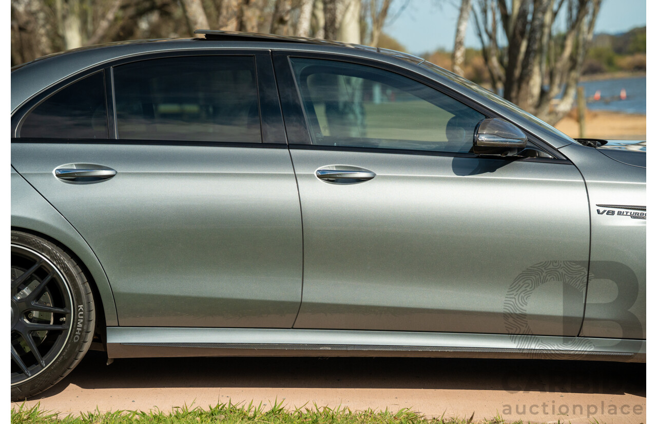 08/2018 Mercedes Benz E63 S AMG 4Matic+ (AWD) MY18 W213 4d Sedan Selenite Grey Metallic Twin Turbo V8 4.0L