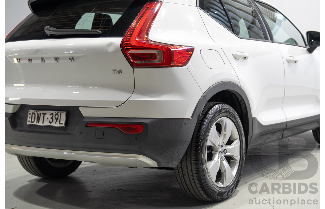 07/2018 Volvo Xc40 T4 Momentum (FWD) 536 MY19 4d Wagon White Turbo 2.0L