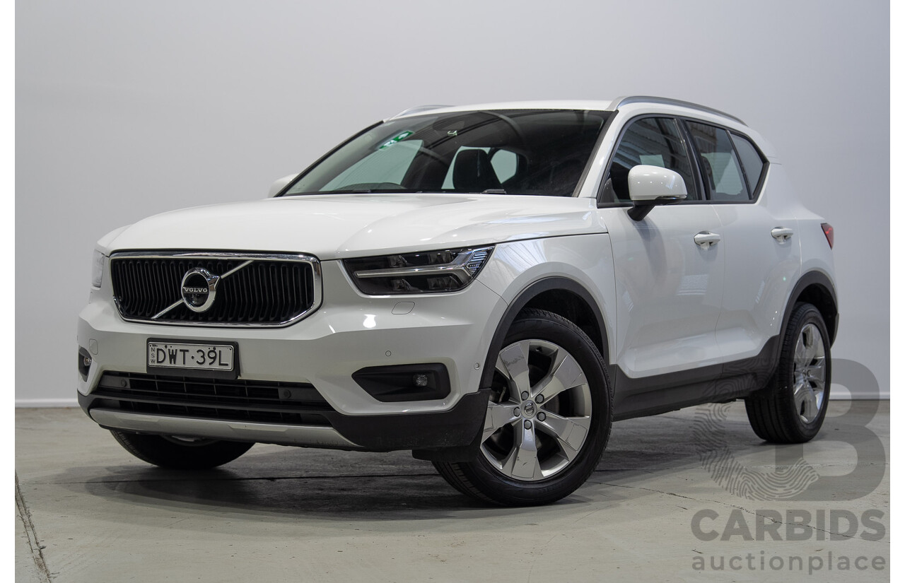 07/2018 Volvo Xc40 T4 Momentum (FWD) 536 MY19 4d Wagon White Turbo 2.0L