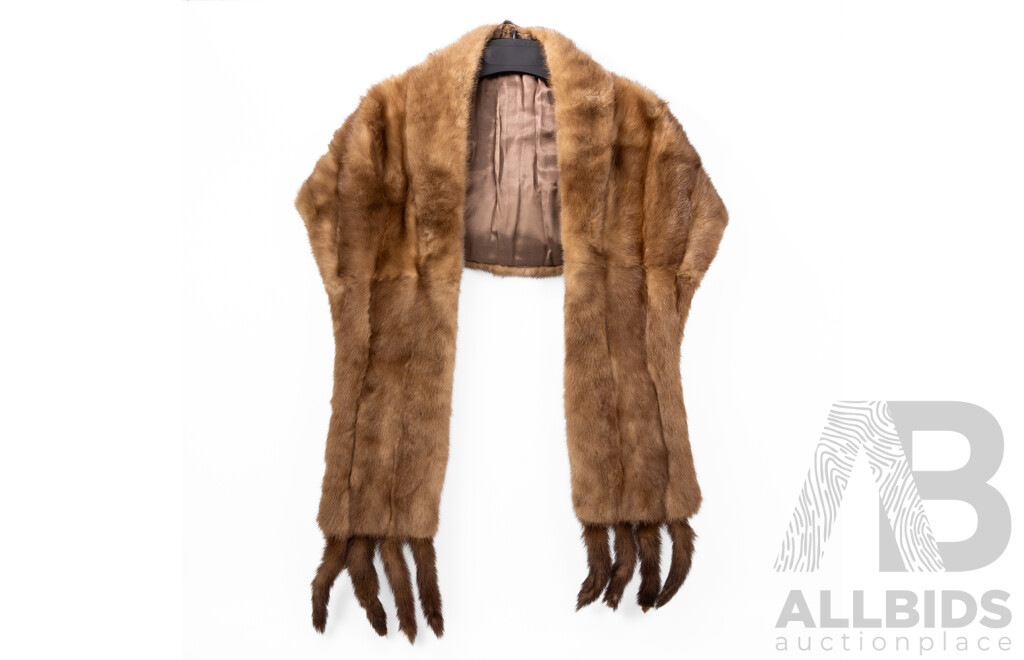 Brown Fur Stole - 140cms