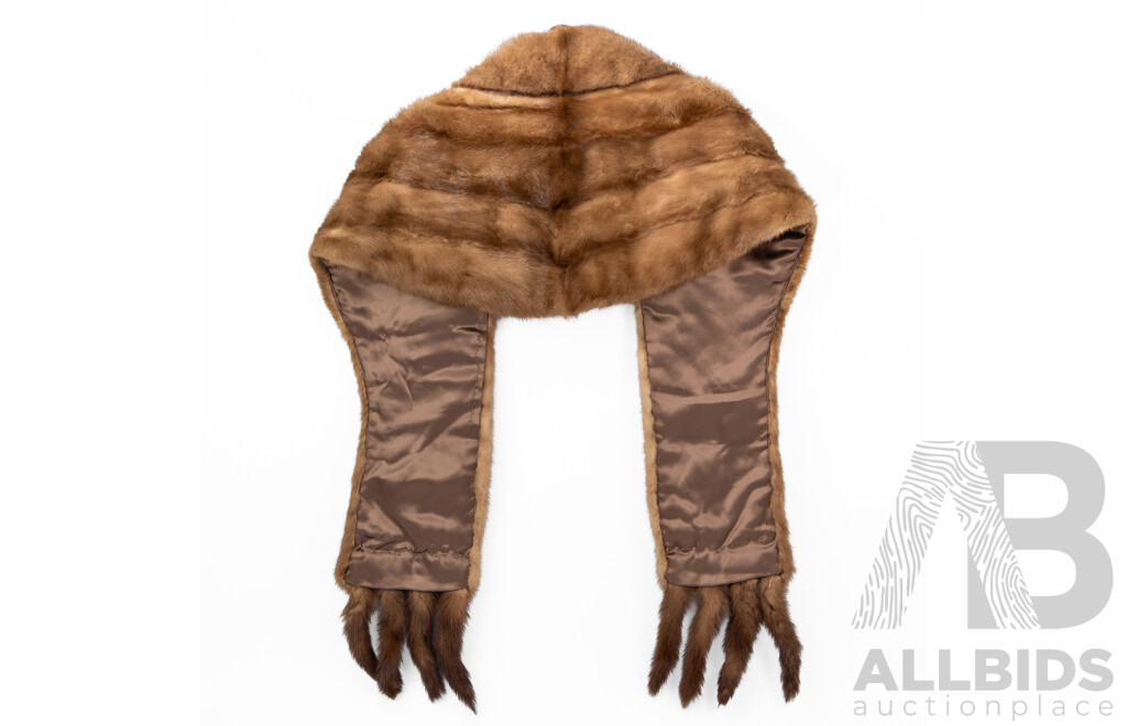 Brown Fur Stole - 140cms