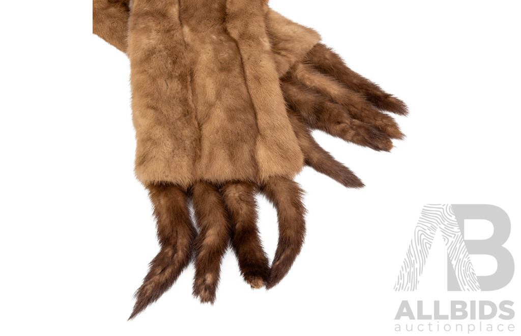 Brown Fur Stole - 140cms