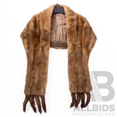 Brown Fur Stole - 140cms