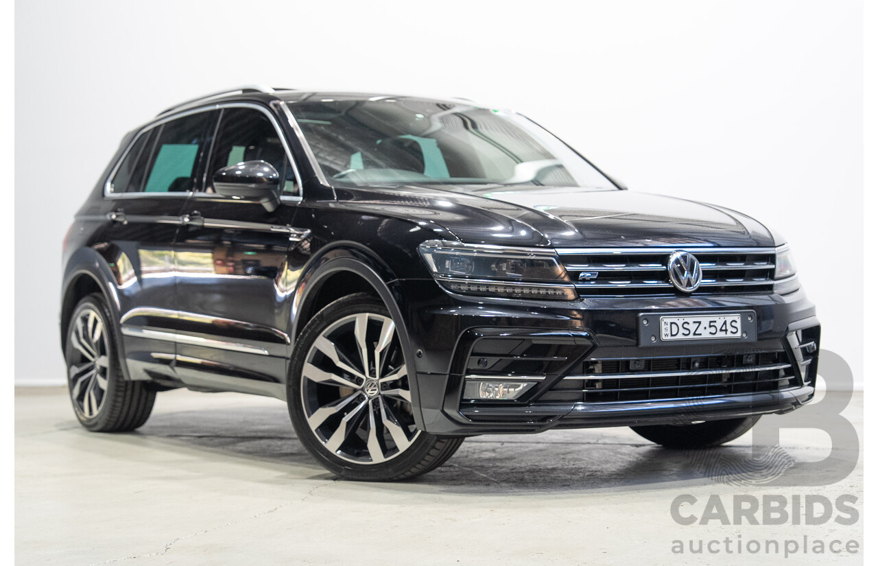 11/2017 Volkswagen Tiguan 162 TSI Highline (AWD) 5NA MY18 4D Wagon Deep Black Pearlescent Turbo 2.0L