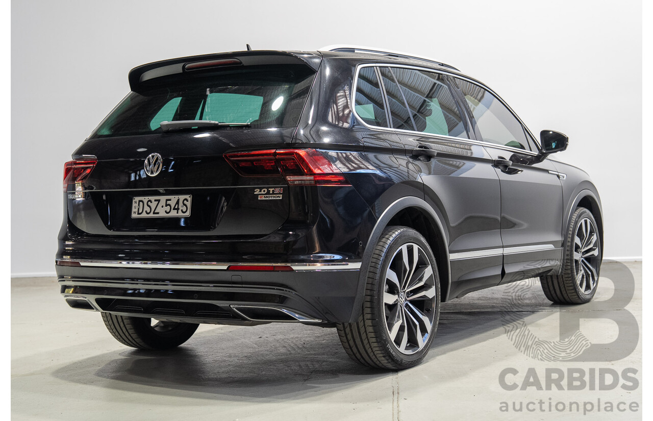 11/2017 Volkswagen Tiguan 162 TSI Highline (AWD) 5NA MY18 4D Wagon Deep Black Pearlescent Turbo 2.0L