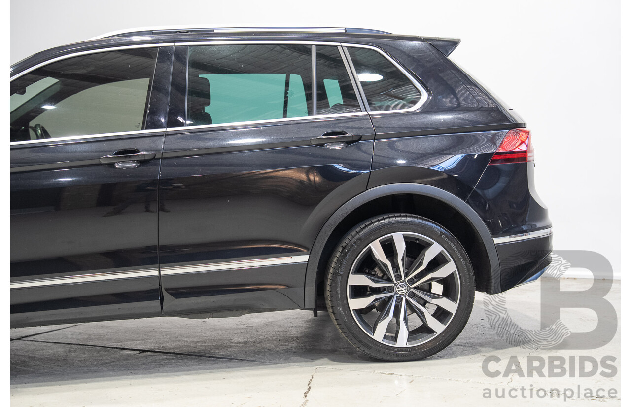 11/2017 Volkswagen Tiguan 162 TSI Highline (AWD) 5NA MY18 4D Wagon Deep Black Pearlescent Turbo 2.0L