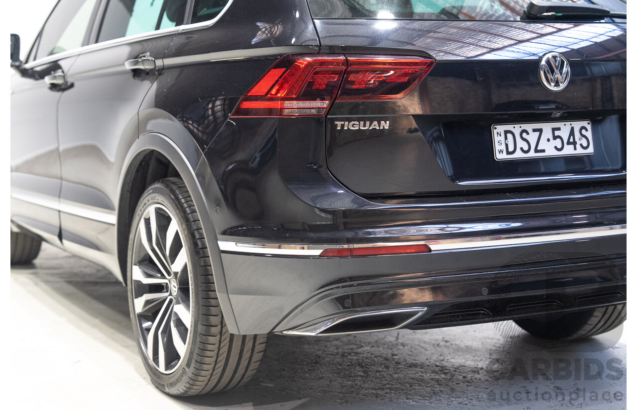 11/2017 Volkswagen Tiguan 162 TSI Highline (AWD) 5NA MY18 4D Wagon Deep Black Pearlescent Turbo 2.0L
