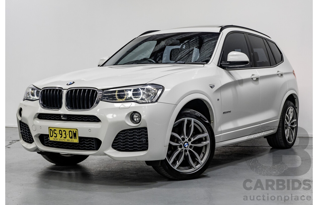 11/2016 BMW X3 xDrive20d M Sport (AWD) F25 MY16 4d Wagon Alpine White Turbo 2.0L