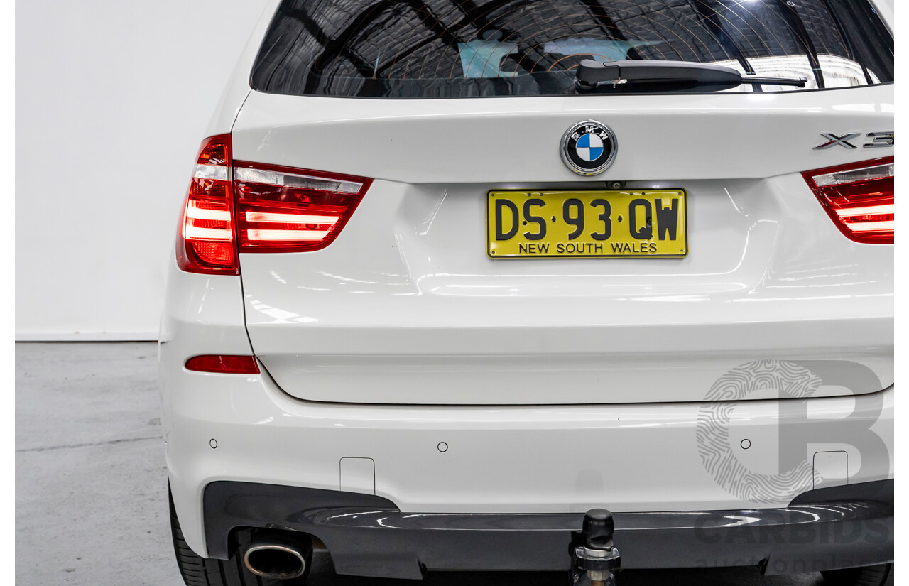 11/2016 BMW X3 xDrive20d M Sport (AWD) F25 MY16 4d Wagon Alpine White Turbo 2.0L