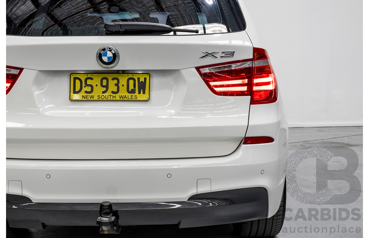 11/2016 BMW X3 xDrive20d M Sport (AWD) F25 MY16 4d Wagon Alpine White Turbo 2.0L