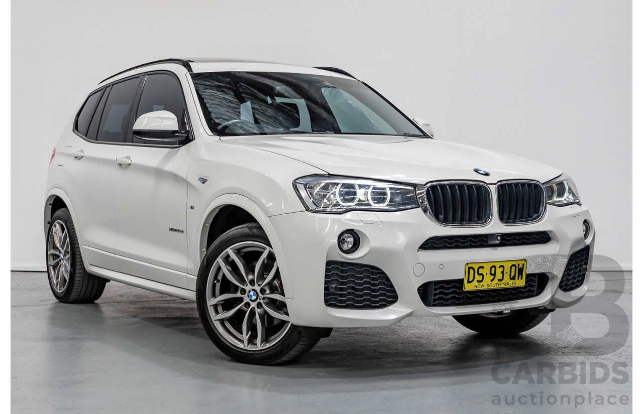 11/2016 BMW X3 xDrive20d M Sport (AWD) F25 MY16 4d Wagon Alpine White Turbo 2.0L