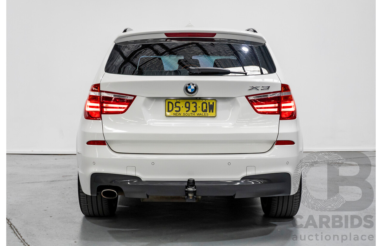 11/2016 BMW X3 xDrive20d M Sport (AWD) F25 MY16 4d Wagon Alpine White Turbo 2.0L