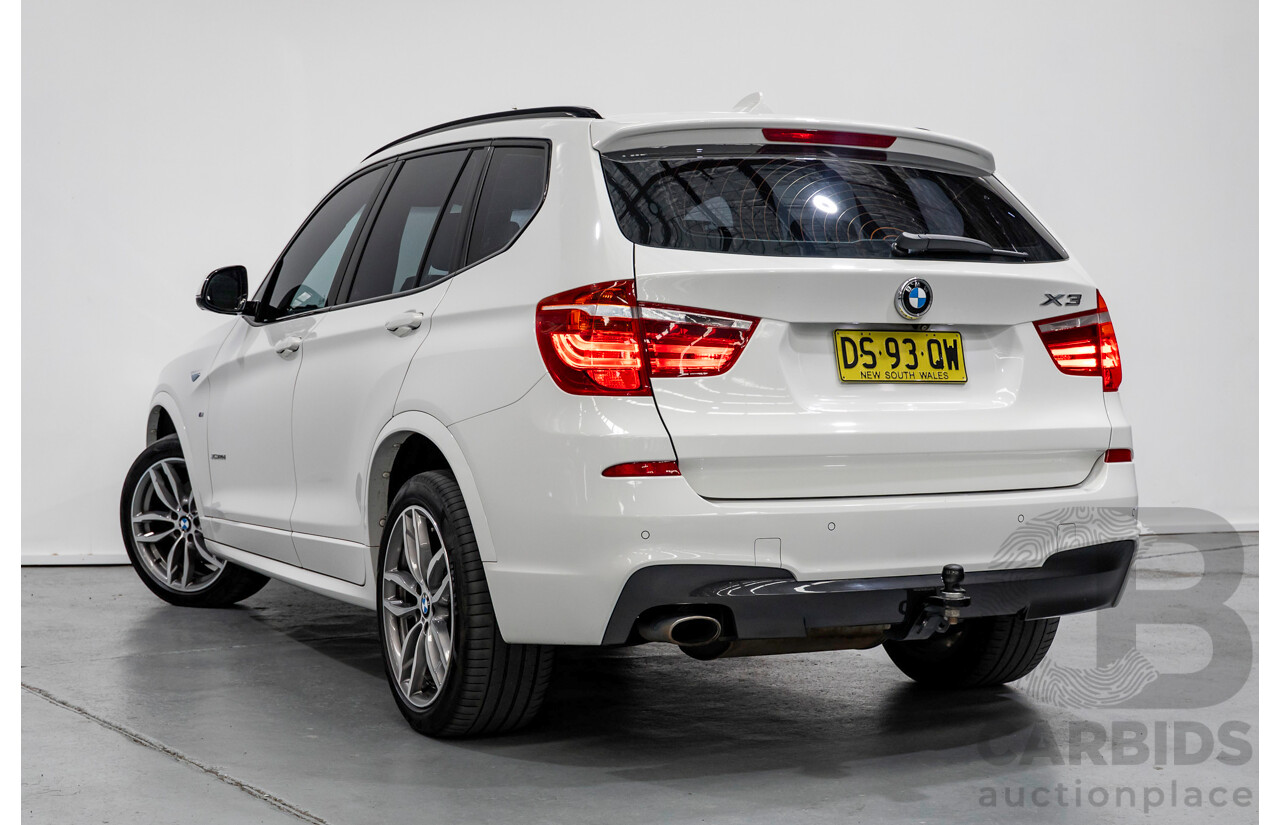 11/2016 BMW X3 xDrive20d M Sport (AWD) F25 MY16 4d Wagon Alpine White Turbo 2.0L