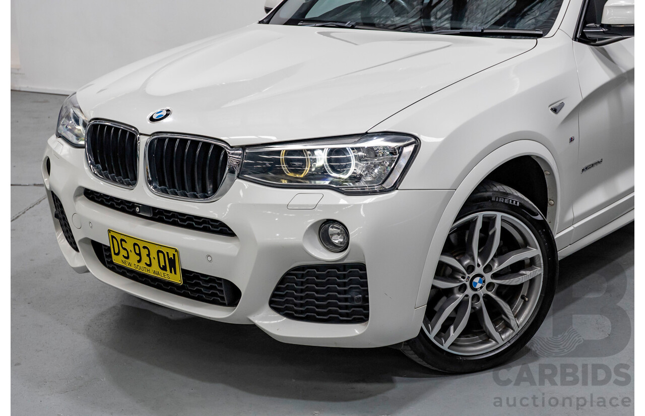11/2016 BMW X3 xDrive20d M Sport (AWD) F25 MY16 4d Wagon Alpine White Turbo 2.0L