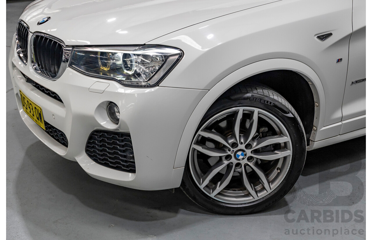 11/2016 BMW X3 xDrive20d M Sport (AWD) F25 MY16 4d Wagon Alpine White Turbo 2.0L