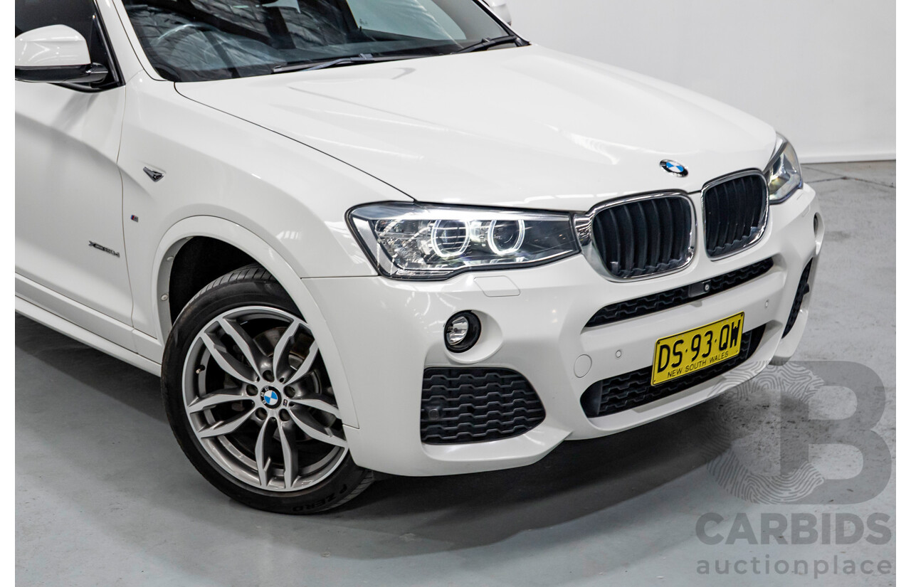 11/2016 BMW X3 xDrive20d M Sport (AWD) F25 MY16 4d Wagon Alpine White Turbo 2.0L