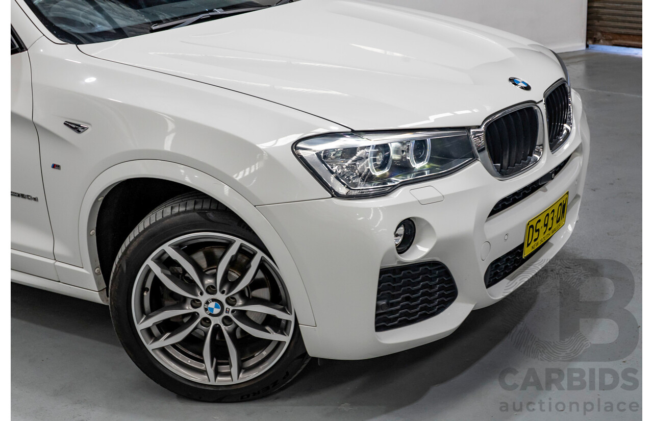 11/2016 BMW X3 xDrive20d M Sport (AWD) F25 MY16 4d Wagon Alpine White Turbo 2.0L
