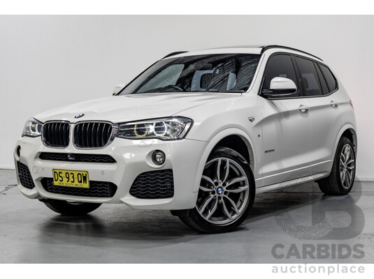 11/2016 BMW X3 xDrive20d M Sport (AWD) F25 MY16 4d Wagon Alpine White Turbo 2.0L