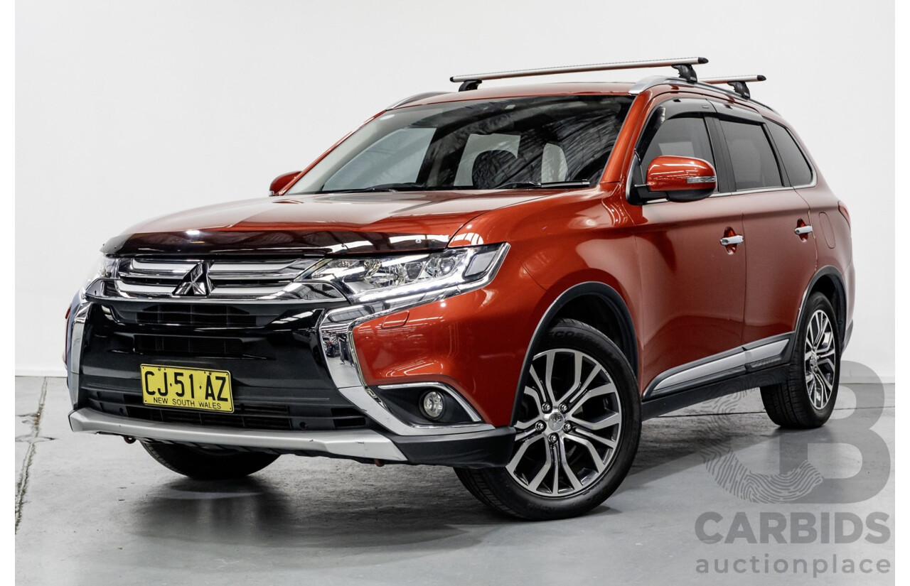 6/2015 Mitsubishi Outlander Exceed (4x4) ZK MY16 4d Wagon Rally Red Metallic Turbo 2.3L - 7 Seater