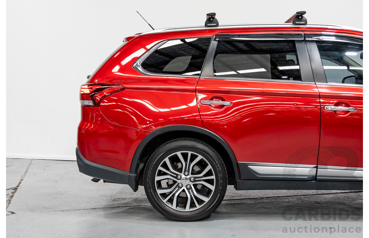 6/2015 Mitsubishi Outlander Exceed (4x4) ZK MY16 4d Wagon Rally Red Metallic Turbo 2.3L - 7 Seater