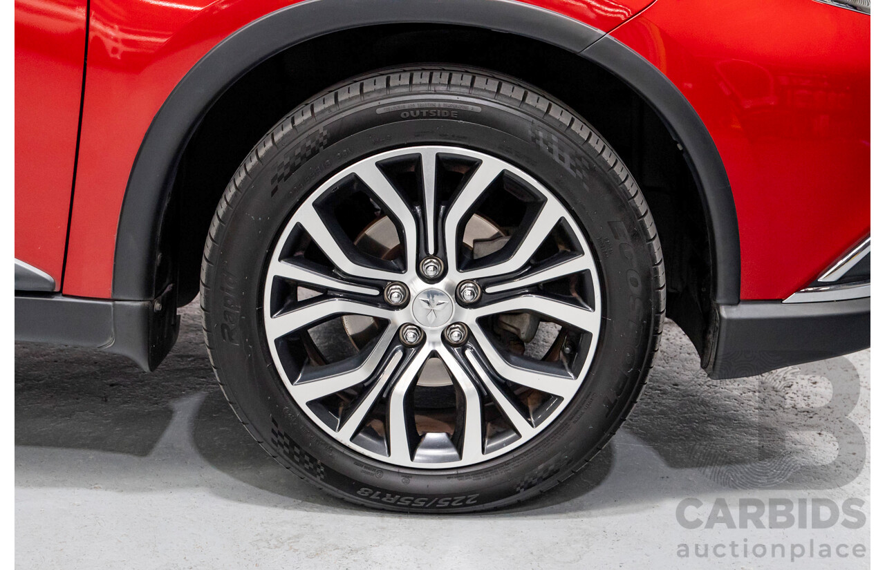 6/2015 Mitsubishi Outlander Exceed (4x4) ZK MY16 4d Wagon Rally Red Metallic Turbo 2.3L - 7 Seater