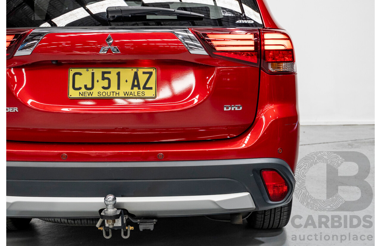 6/2015 Mitsubishi Outlander Exceed (4x4) ZK MY16 4d Wagon Rally Red Metallic Turbo 2.3L - 7 Seater