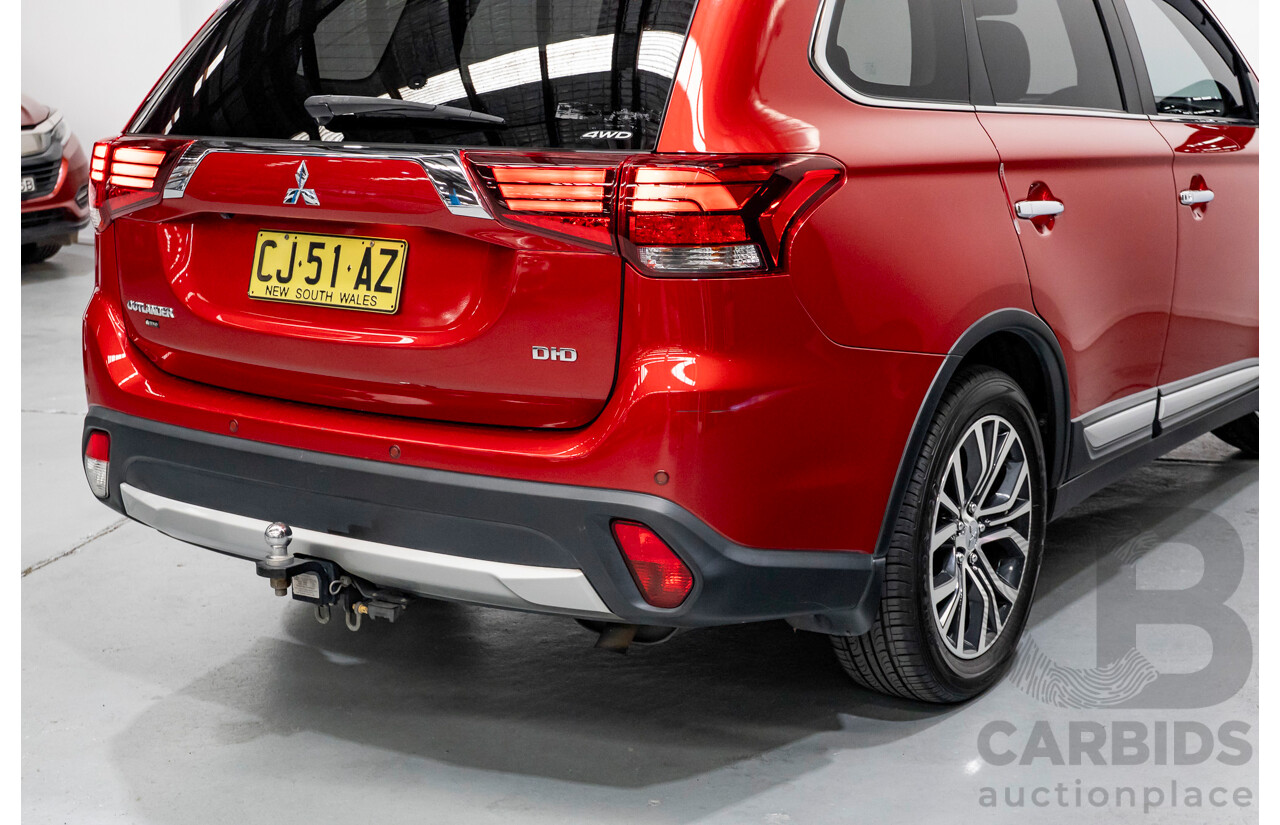 6/2015 Mitsubishi Outlander Exceed (4x4) ZK MY16 4d Wagon Rally Red Metallic Turbo 2.3L - 7 Seater