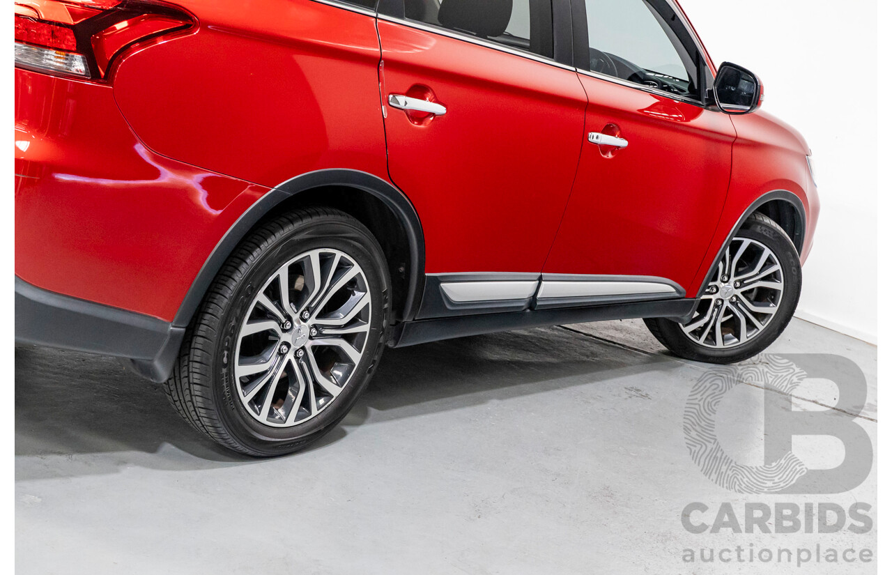 6/2015 Mitsubishi Outlander Exceed (4x4) ZK MY16 4d Wagon Rally Red Metallic Turbo 2.3L - 7 Seater