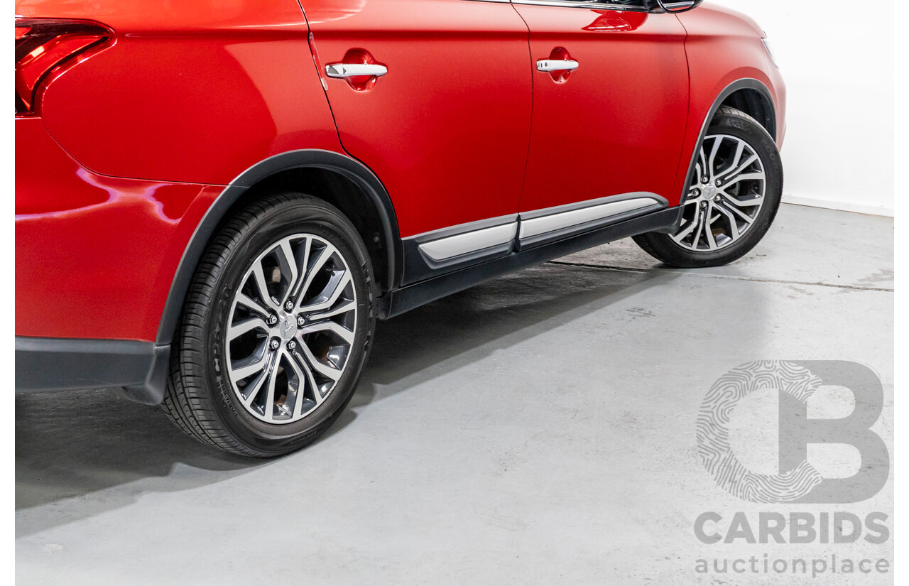 6/2015 Mitsubishi Outlander Exceed (4x4) ZK MY16 4d Wagon Rally Red Metallic Turbo 2.3L - 7 Seater
