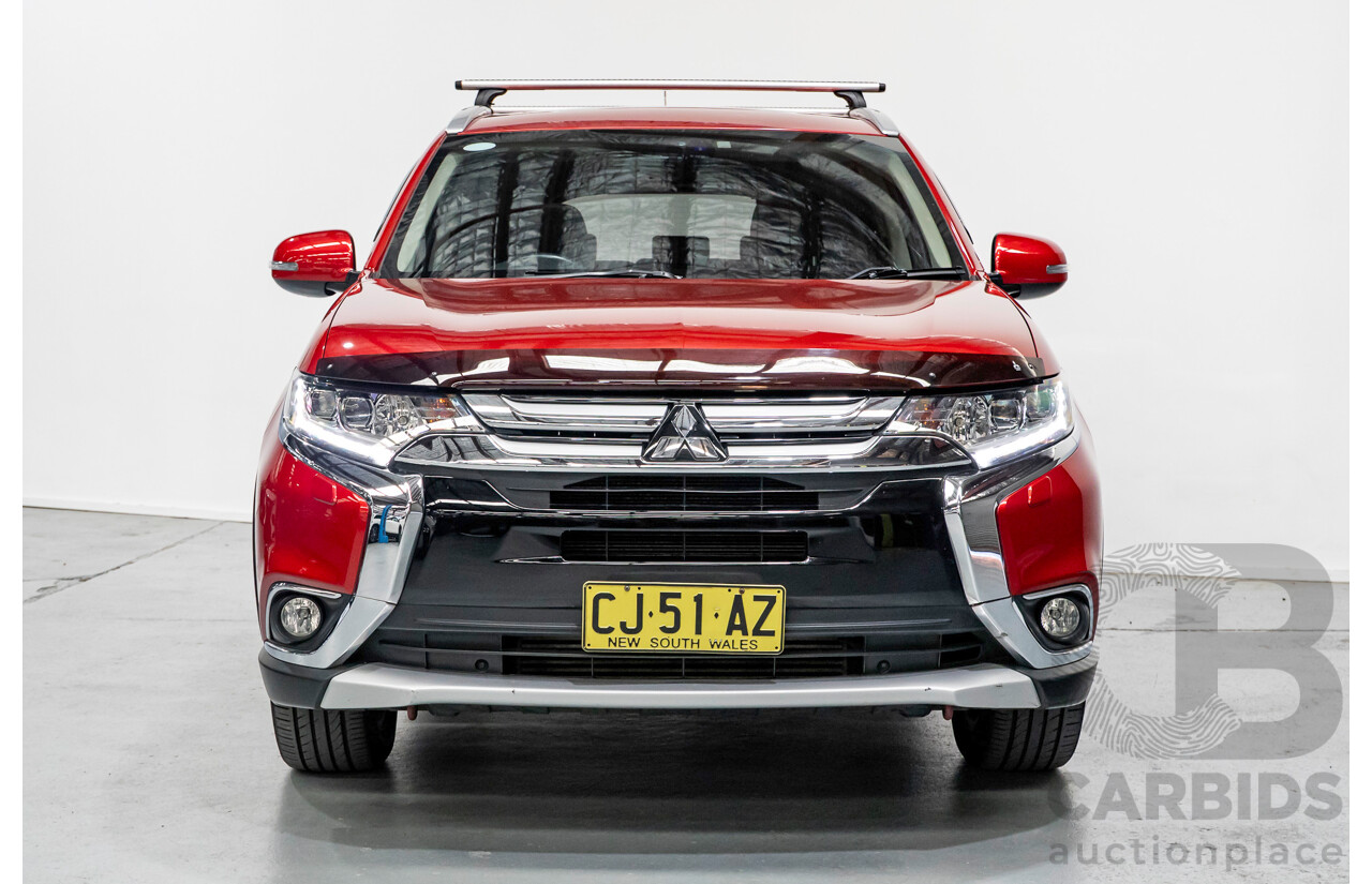 6/2015 Mitsubishi Outlander Exceed (4x4) ZK MY16 4d Wagon Rally Red Metallic Turbo 2.3L - 7 Seater