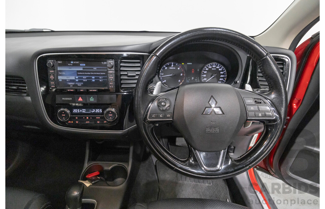 6/2015 Mitsubishi Outlander Exceed (4x4) ZK MY16 4d Wagon Rally Red Metallic Turbo 2.3L - 7 Seater