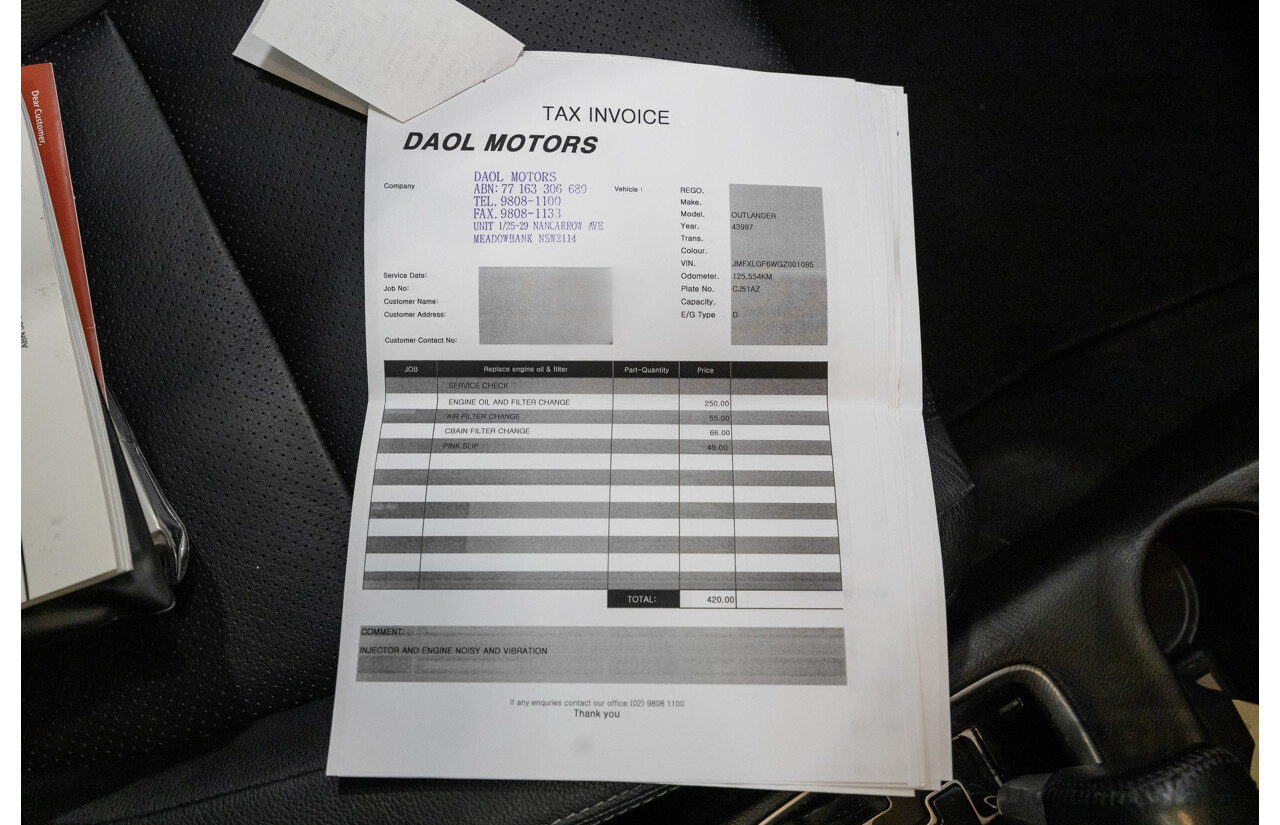 6/2015 Mitsubishi Outlander Exceed (4x4) ZK MY16 4d Wagon Rally Red Metallic Turbo 2.3L - 7 Seater