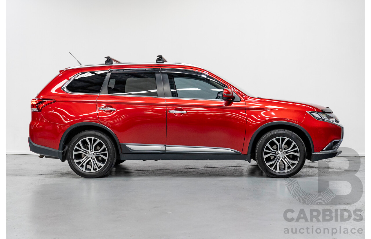 6/2015 Mitsubishi Outlander Exceed (4x4) ZK MY16 4d Wagon Rally Red Metallic Turbo 2.3L - 7 Seater