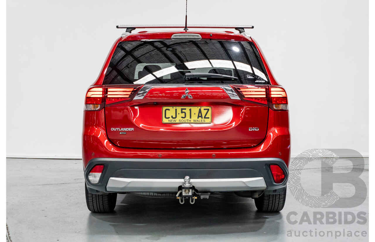 6/2015 Mitsubishi Outlander Exceed (4x4) ZK MY16 4d Wagon Rally Red Metallic Turbo 2.3L - 7 Seater