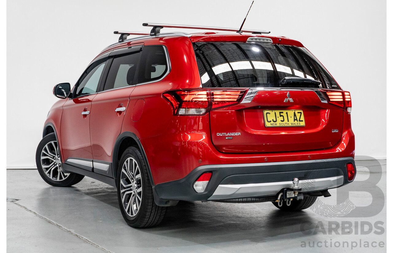 6/2015 Mitsubishi Outlander Exceed (4x4) ZK MY16 4d Wagon Rally Red Metallic Turbo 2.3L - 7 Seater