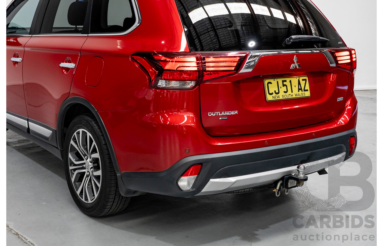 6/2015 Mitsubishi Outlander Exceed (4x4) ZK MY16 4d Wagon Rally Red Metallic Turbo 2.3L - 7 Seater
