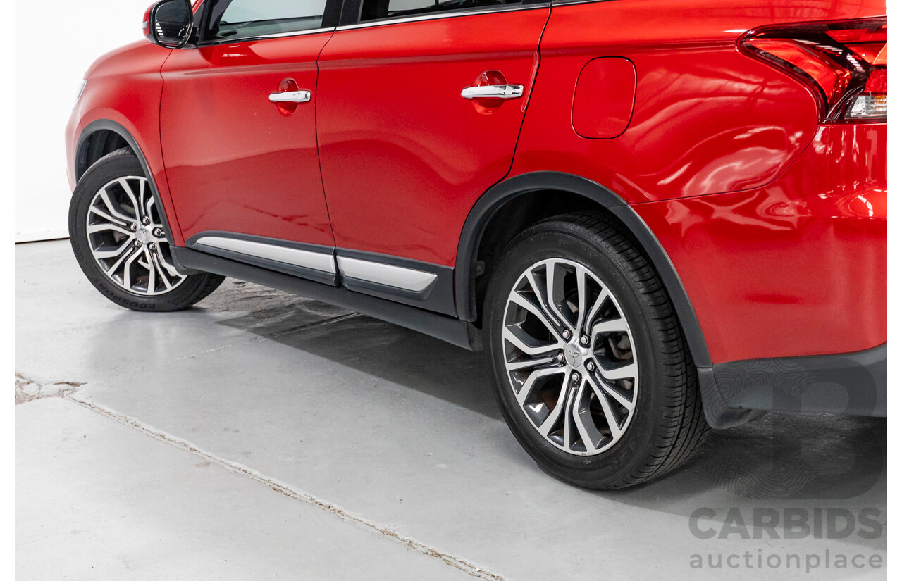 6/2015 Mitsubishi Outlander Exceed (4x4) ZK MY16 4d Wagon Rally Red Metallic Turbo 2.3L - 7 Seater