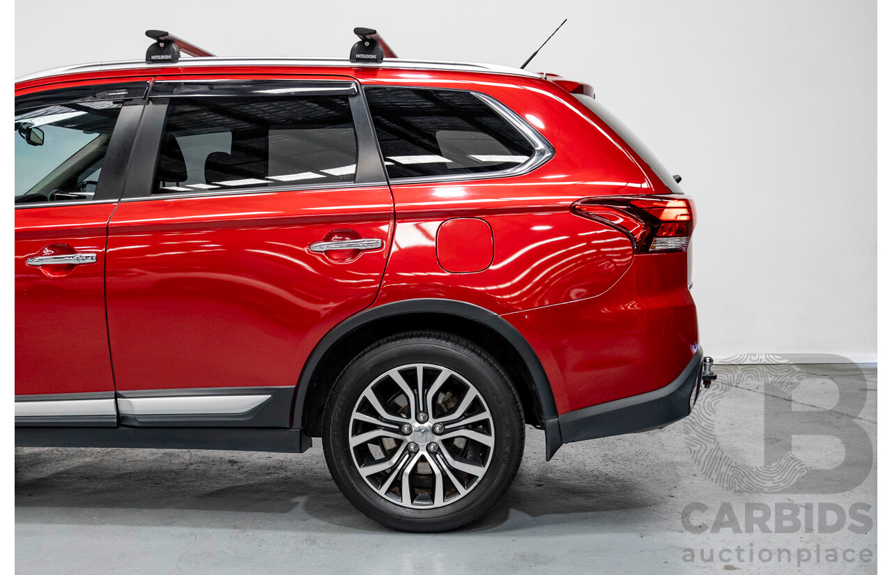 6/2015 Mitsubishi Outlander Exceed (4x4) ZK MY16 4d Wagon Rally Red Metallic Turbo 2.3L - 7 Seater