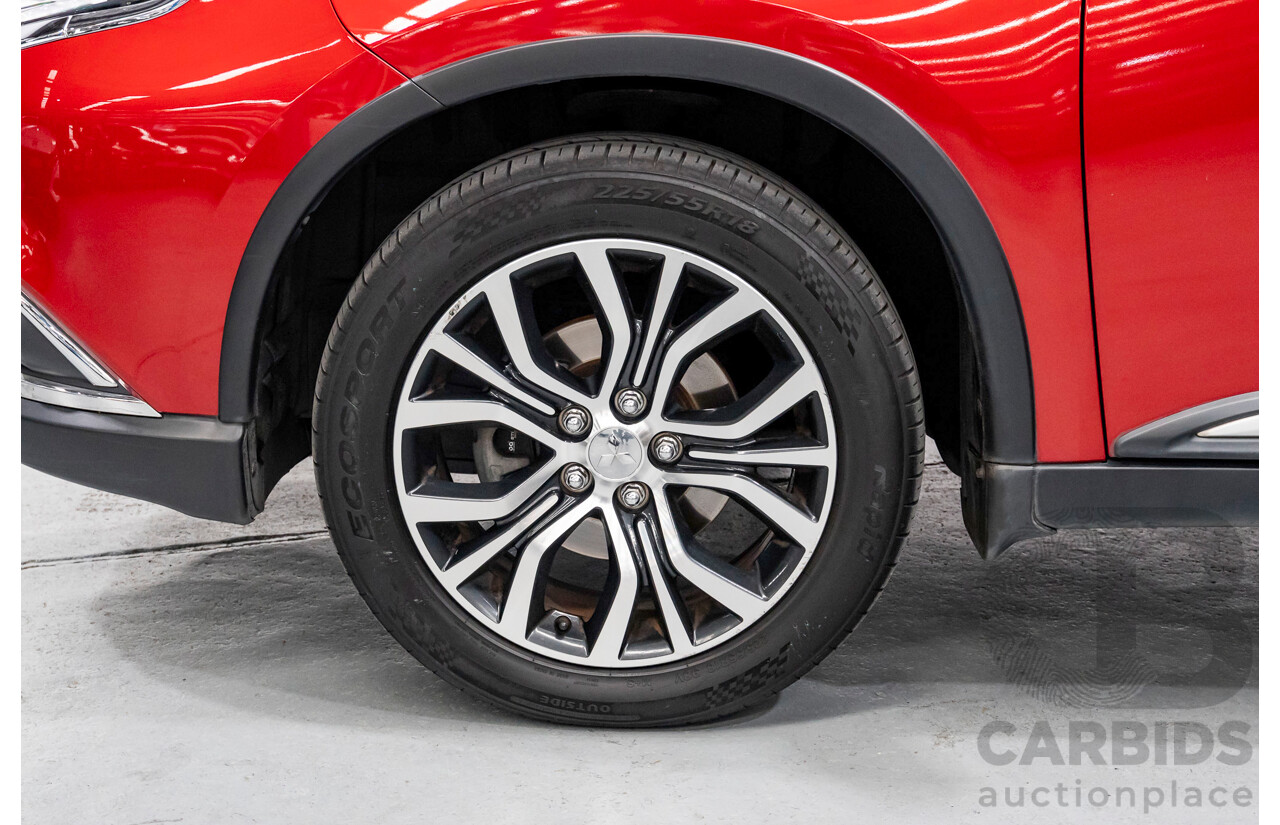 6/2015 Mitsubishi Outlander Exceed (4x4) ZK MY16 4d Wagon Rally Red Metallic Turbo 2.3L - 7 Seater