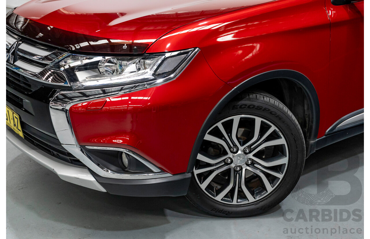 6/2015 Mitsubishi Outlander Exceed (4x4) ZK MY16 4d Wagon Rally Red Metallic Turbo 2.3L - 7 Seater