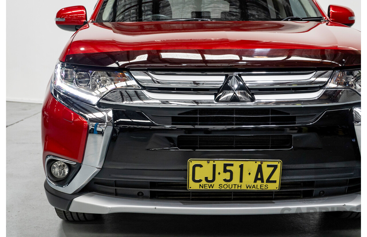 6/2015 Mitsubishi Outlander Exceed (4x4) ZK MY16 4d Wagon Rally Red Metallic Turbo 2.3L - 7 Seater
