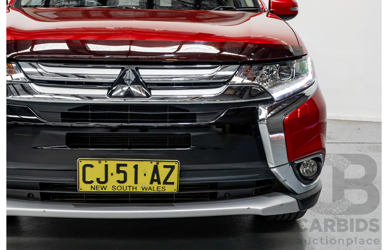 6/2015 Mitsubishi Outlander Exceed (4x4) ZK MY16 4d Wagon Rally Red Metallic Turbo 2.3L - 7 Seater