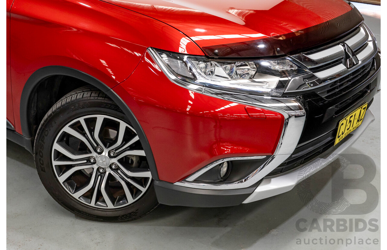 6/2015 Mitsubishi Outlander Exceed (4x4) ZK MY16 4d Wagon Rally Red Metallic Turbo 2.3L - 7 Seater