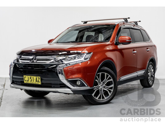 6/2015 Mitsubishi Outlander Exceed (4x4) ZK MY16 4d Wagon Rally Red Metallic Turbo 2.3L - 7 Seater