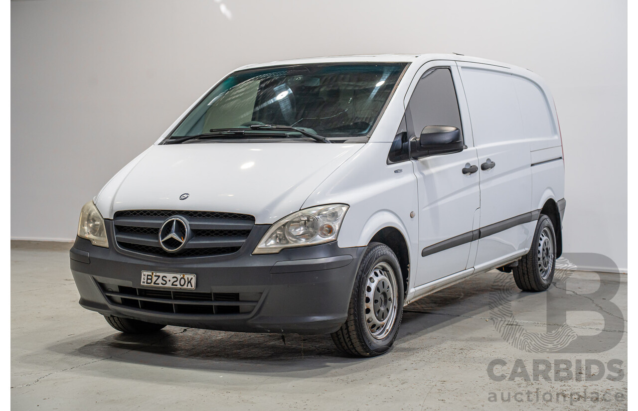 09/2011 Mercedes-Benz Vito 113CDI SWB MY11 4d Van White Turbo Diesel 2.1L