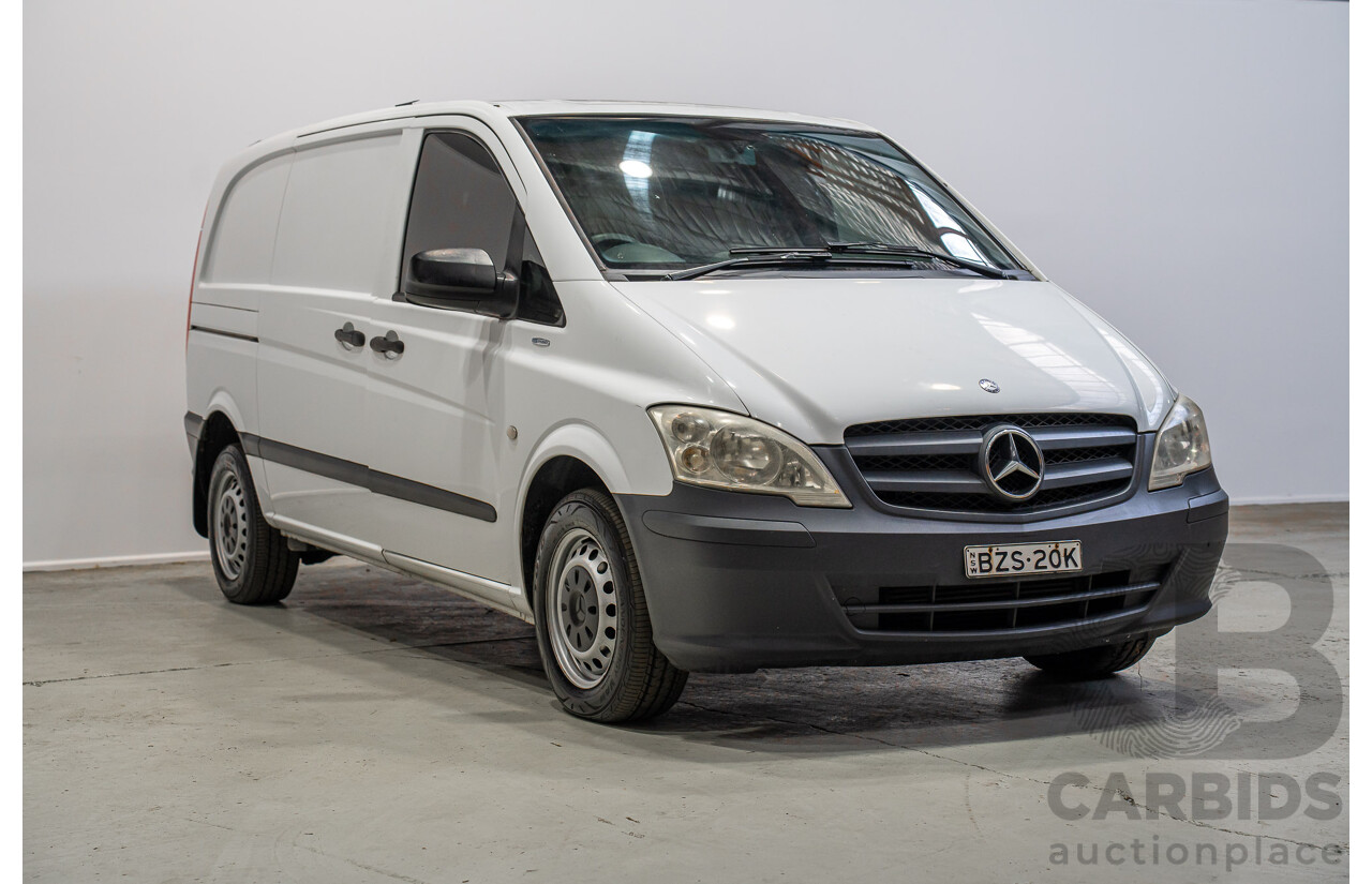 09/2011 Mercedes-Benz Vito 113CDI SWB MY11 4d Van White Turbo Diesel 2.1L